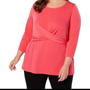 Alfani Women's Plus Size Stretch Crossover Wrap Top - Size 1X